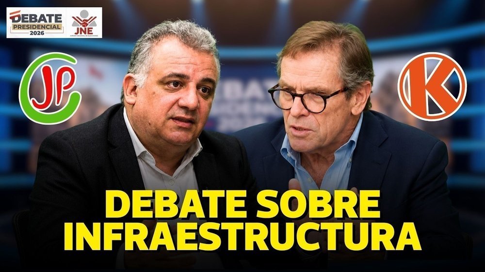 Carlos Neuhaus y Gustavo Guerra García en el debate técnico presidencial sobre infraestructura, JNE 2026